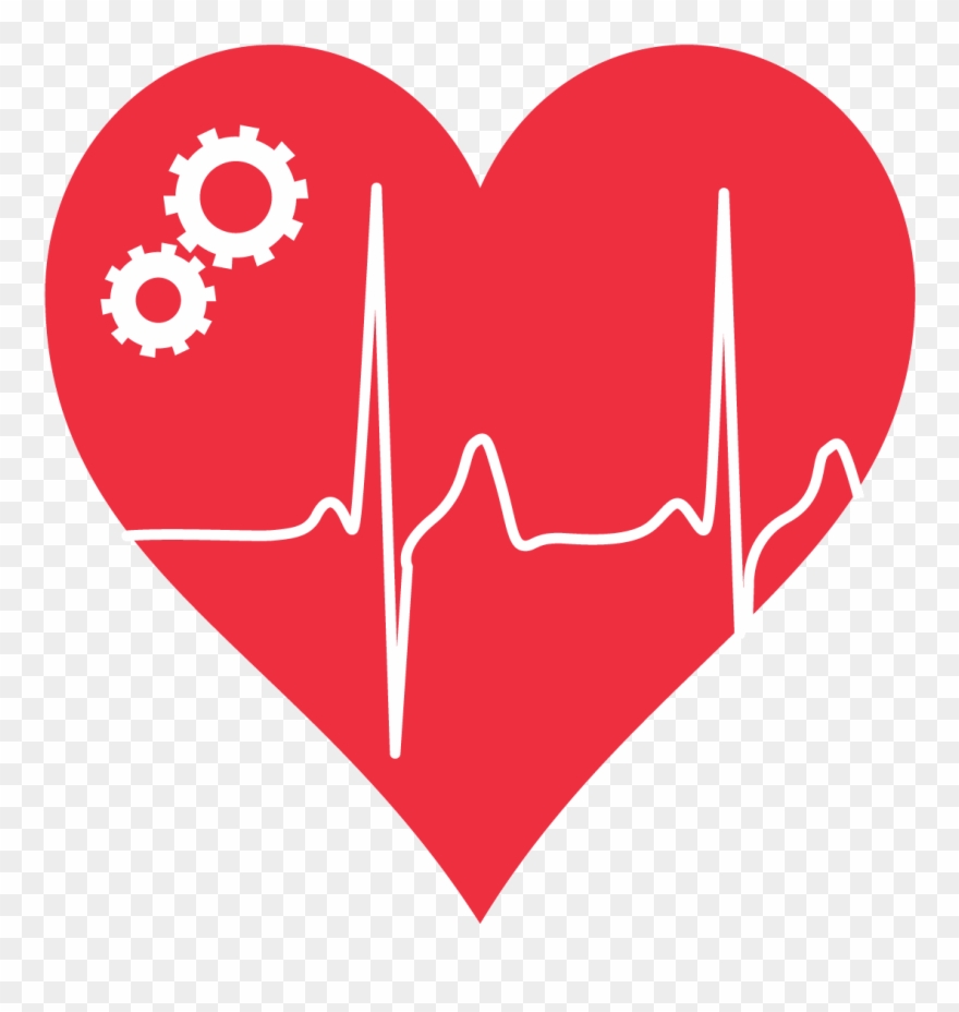 Mhrv - Ecg ¶ - Heart With Ekg Line Clipart