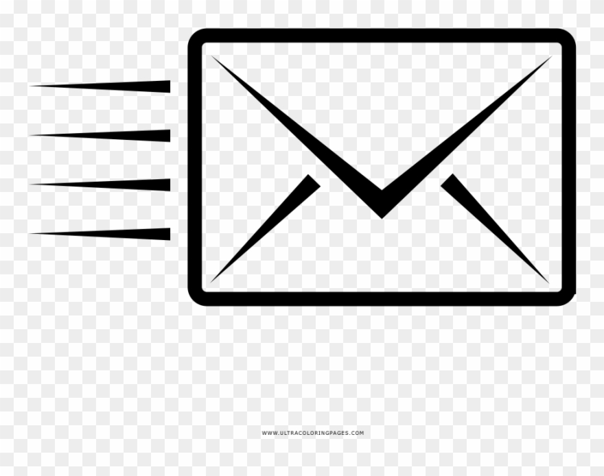 Envelope Coloring Page - Line Art Clipart