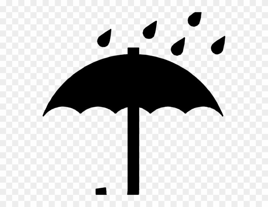 Umbrella And Rain - Do Not Wet Symbol Clipart