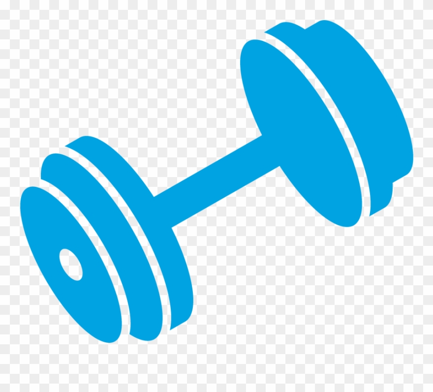 Dumbbell Vectors Png - Blue Dumbbell Clip Art Transparent Png