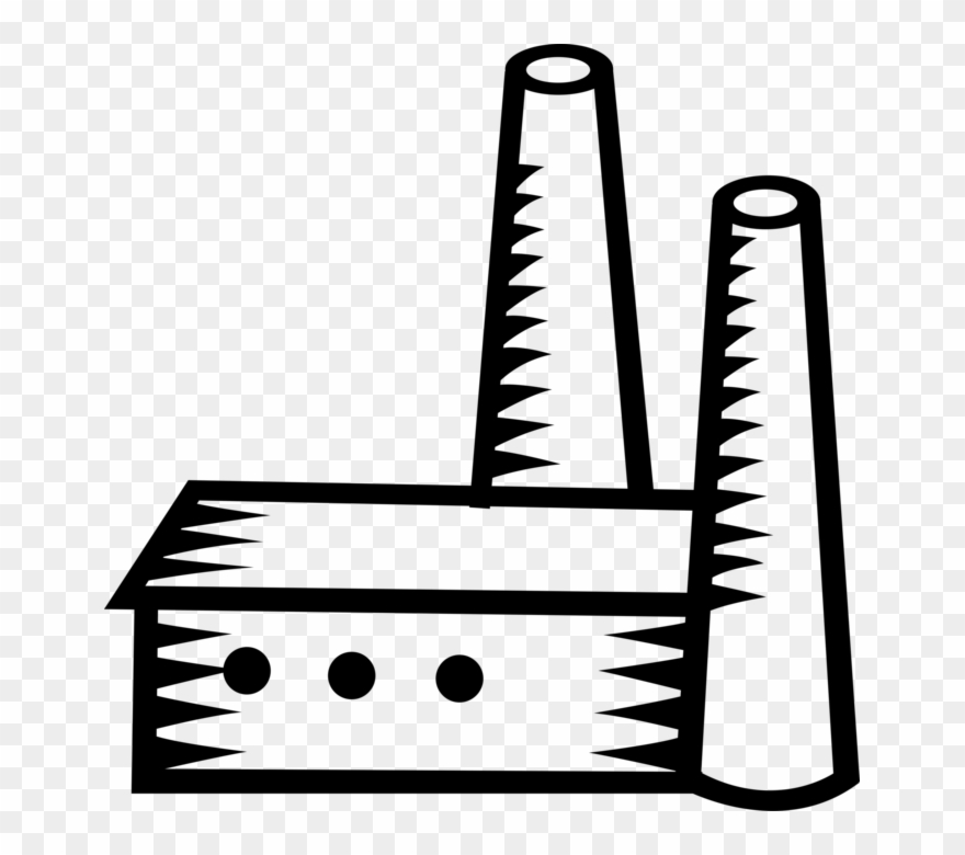 Vector Illustration Of Industrial Manufacturing Factory Clipart