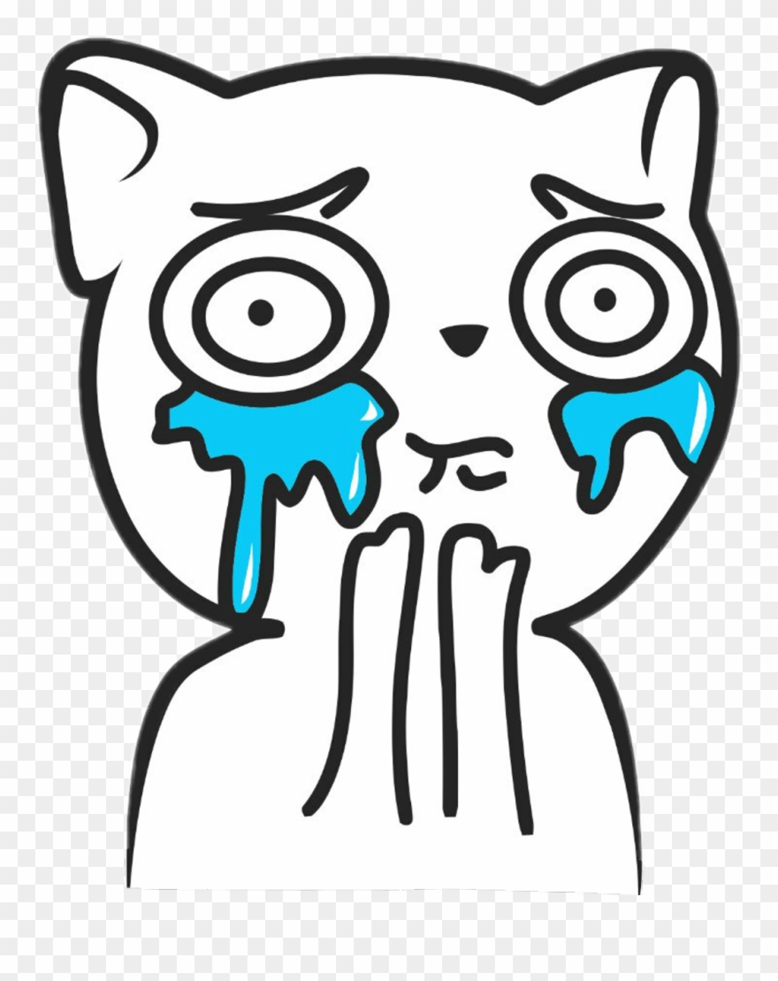 Meme Cute Crying Face Clipart