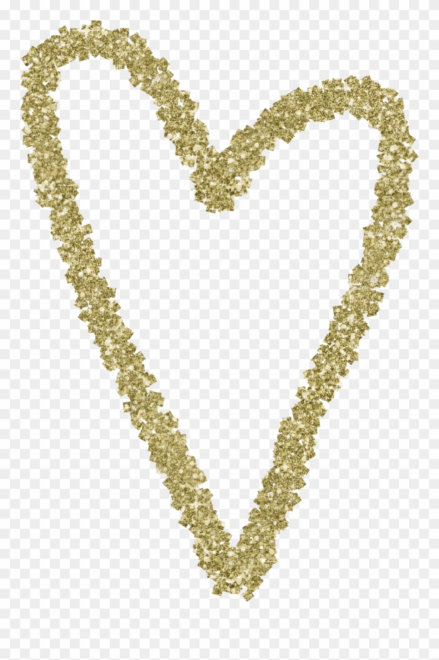 Gold Glitter Heart 7 - Heart Clipart