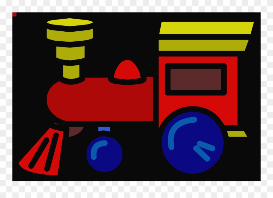 Toy Train For Coloring Clipart