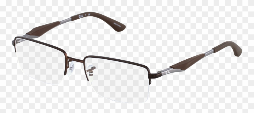Clipart Transparent Stock Ray Ban Semi Heritage Malta - Rayban Semi Rimless Glasses - Png Download