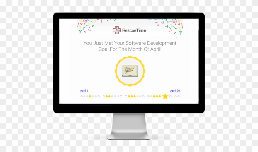 Track Your And Trends With Rescuetime Monthly - Computer Monitor Clipart