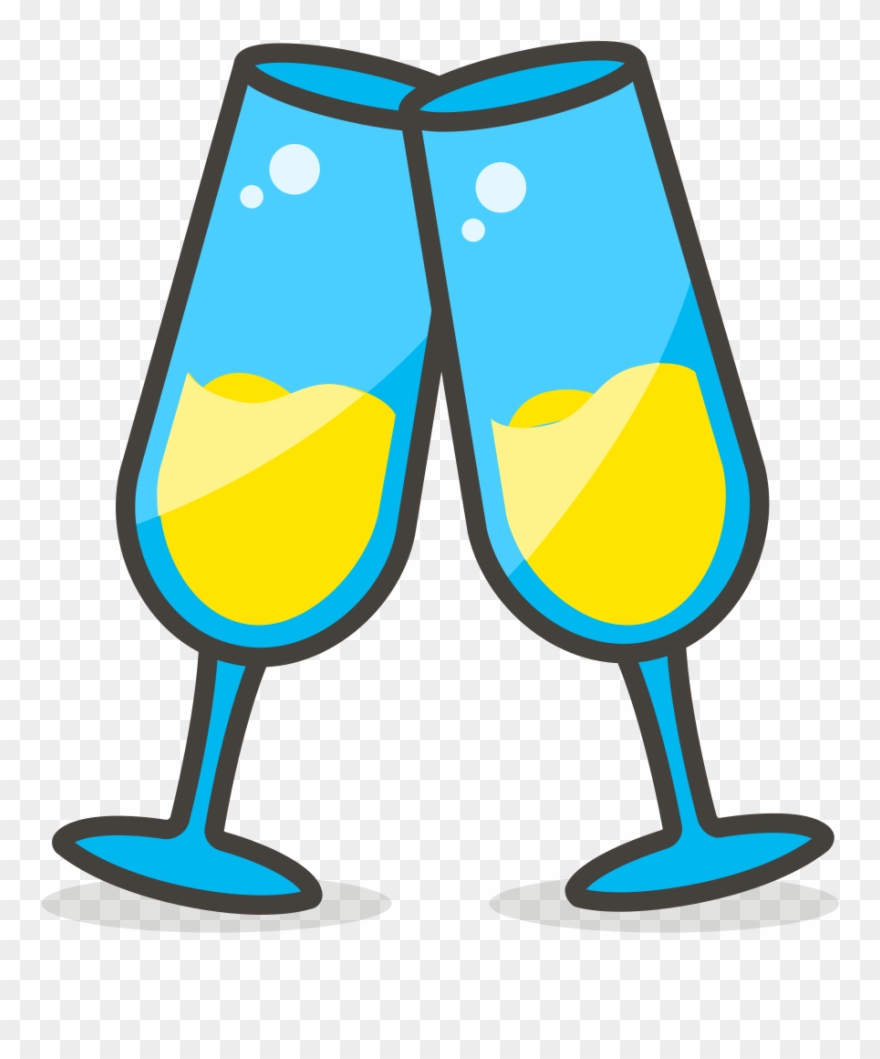 579 Clinking Glasses - Verre De Champagne Emoji Clipart