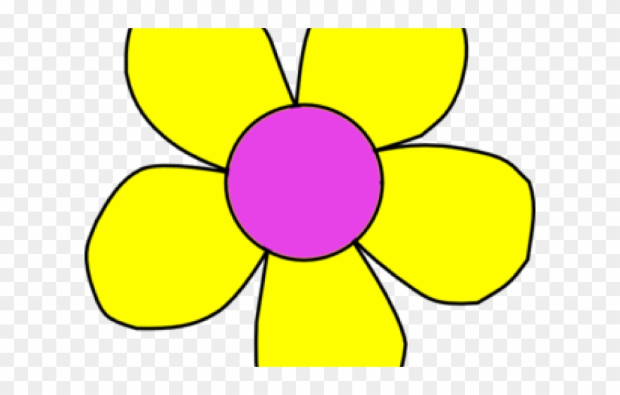 Yellow Flower Clipart August Flower - Cartoon Yellow Flower Transparent - Png Download