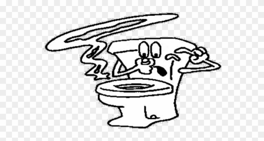 Drawn Toilet Flush - Smelly Toilet Clipart - Png Download