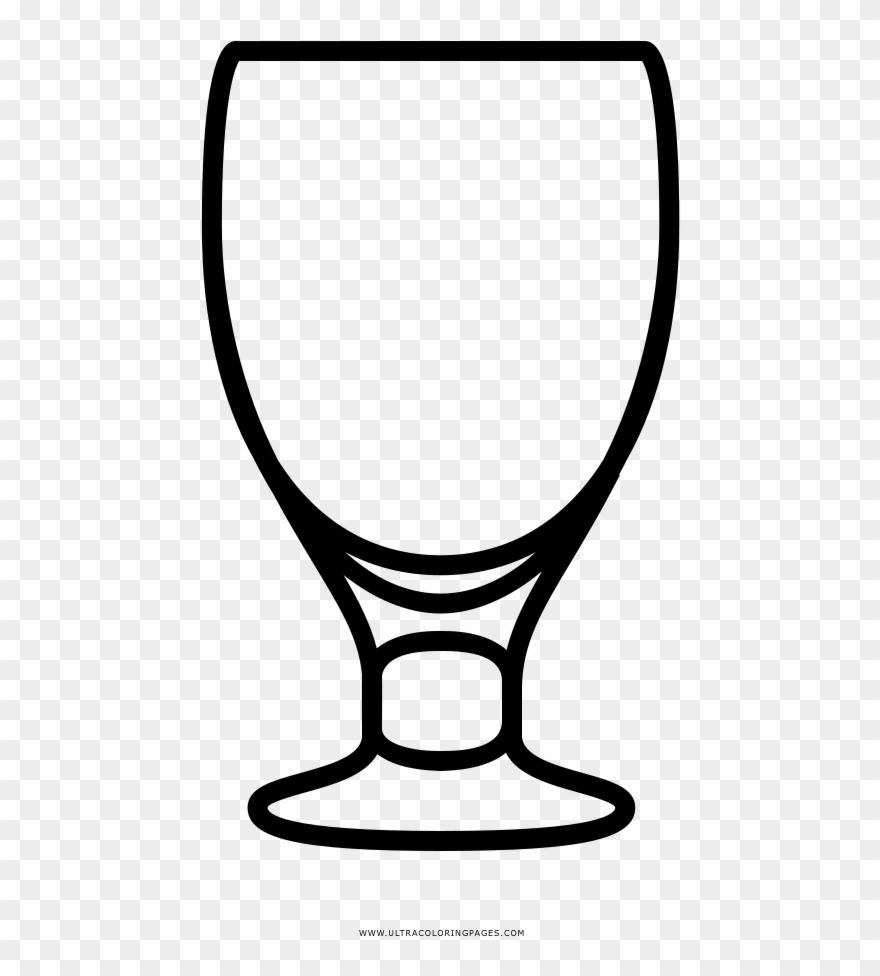 Goblet Coloring Page - Line Art Clipart