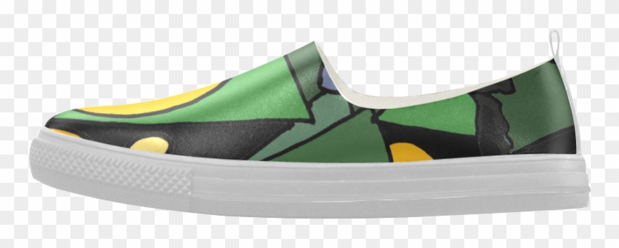 Wolf Howling At Moon Abstract Apus Slip-on Microfiber - Slip-on Shoe Clipart