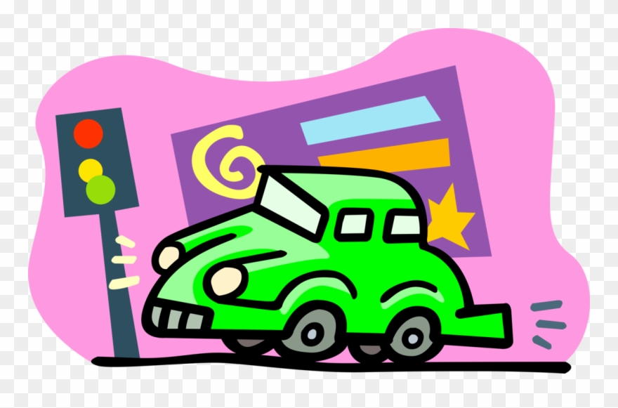 Banner Freeuse Car Stopped At Traffic Stop Light Image Clipart
