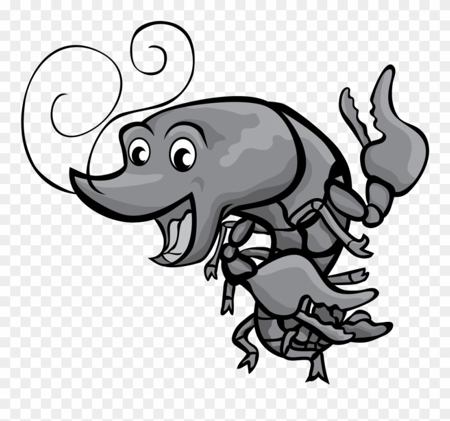 Cartoon Crawfish Clip Art Free Images Vector Boil Coloring - Vector Graphics - Png Download