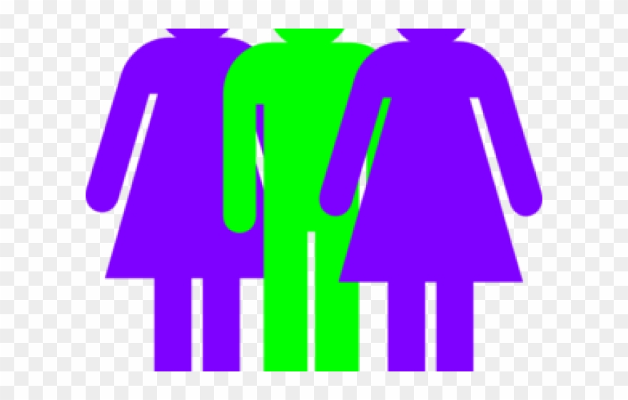 Color Clipart Stick Figure - Female Toilet Sign - Png Download