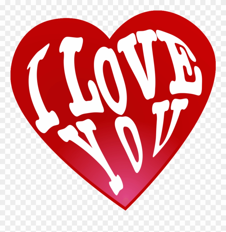 I Love You Png Heart Transparent - Heart Clipart