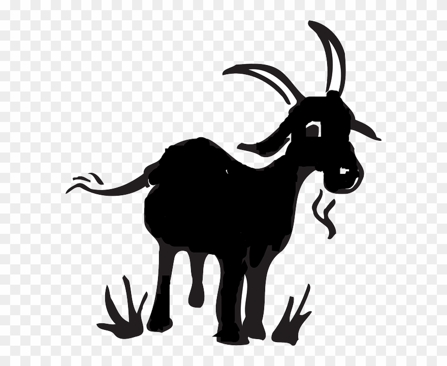 Billy Goat Clipart Mother - Black Goat Clipart - Png Download