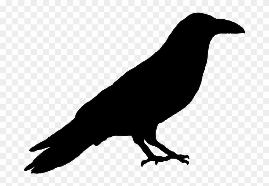 Primitive Crow Silhouette - Raven Clipart