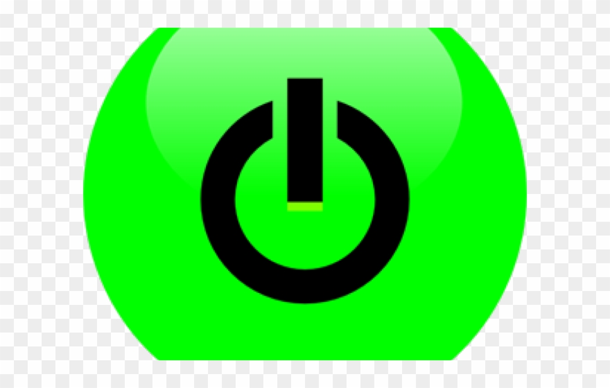 Shutdown Button Clipart Green - Circle - Png Download