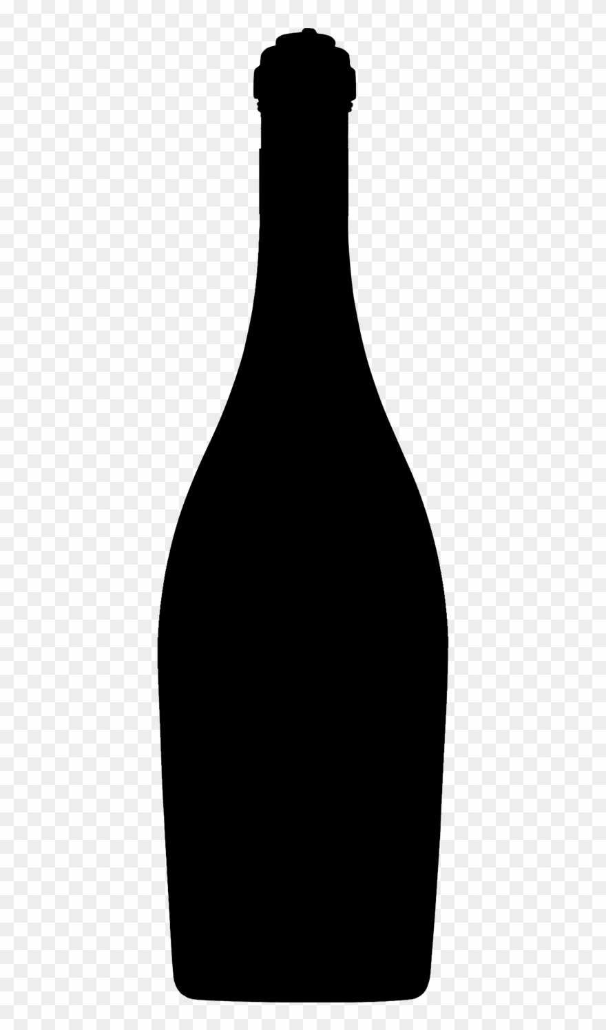 Champagne Silhouette Png - Glass Bottle Clipart