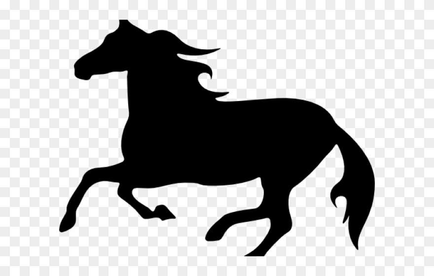 Stallion Clipart Horse Run - Horse Pumpkin Carving Patterns Free - Png Download