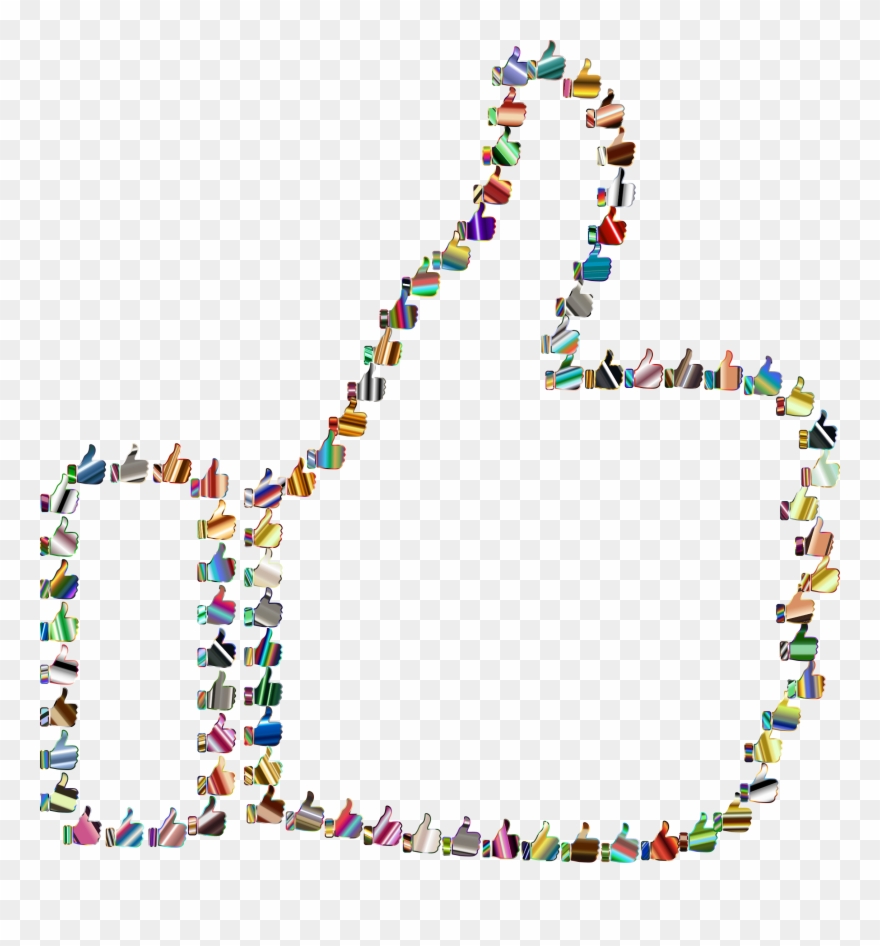 This Free Icons Png Design Of Prismatic Thumbs Up Fractal Clipart