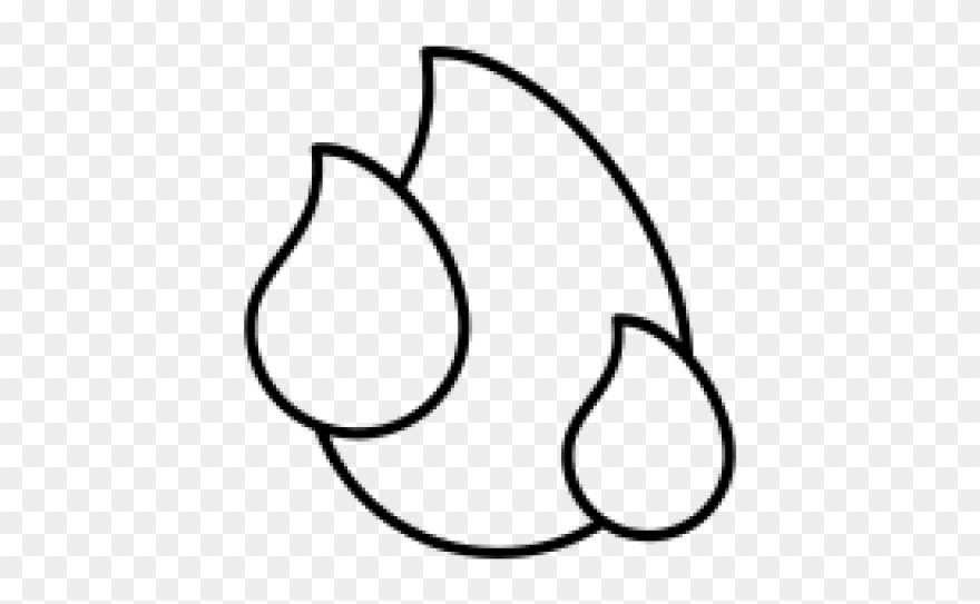 Drawn Water Droplets Art Project - Line Art Clipart