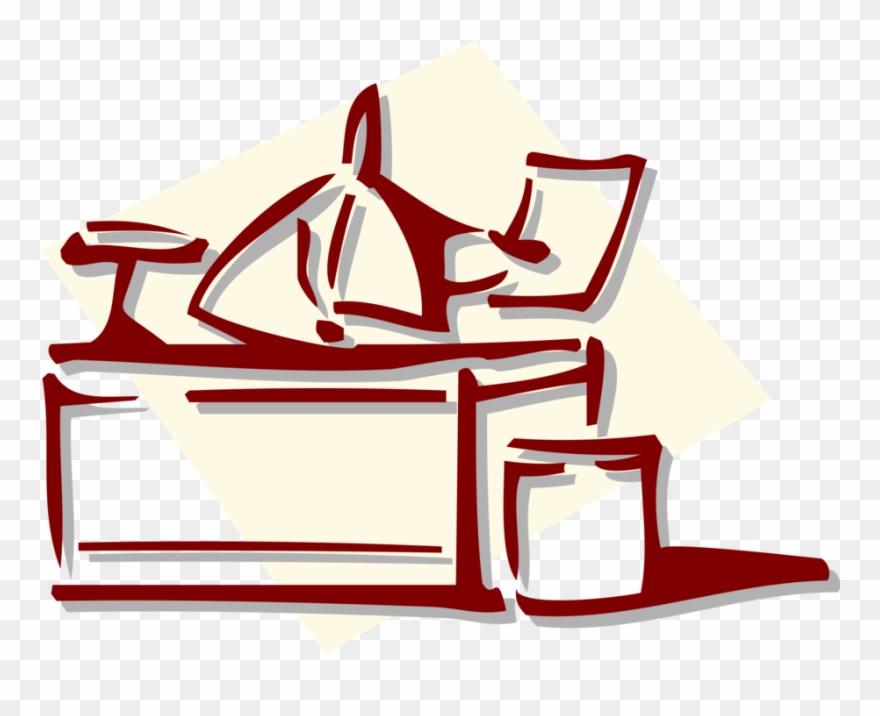 Vector Illustration Of Businessman At Desk Tosses Waste Clipart