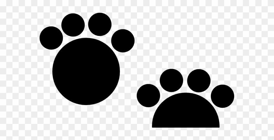 Paw Print Clipart Circle - Png Download