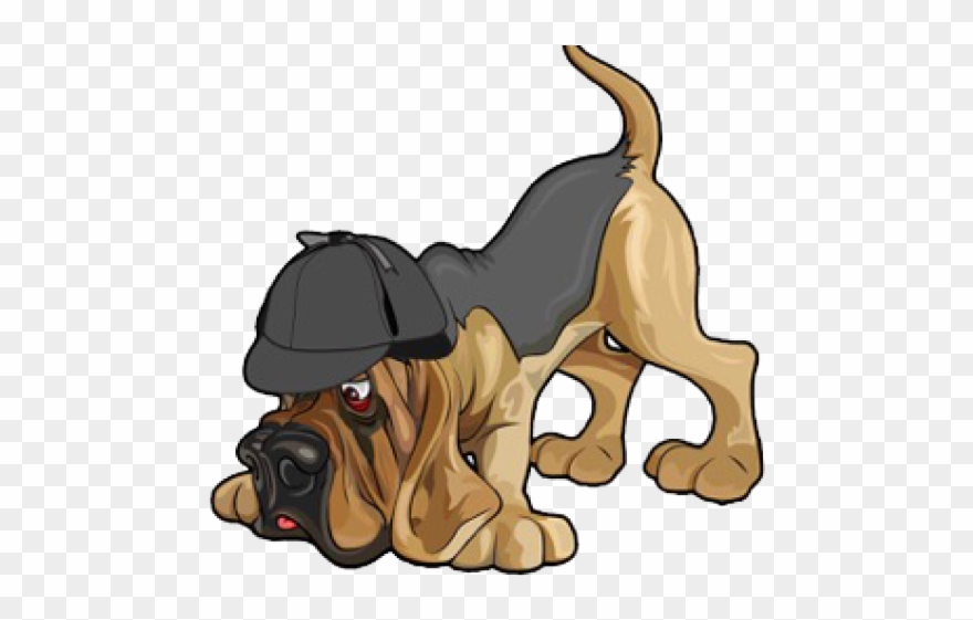 Bloodhound Clipart Detective - Detective Bloodhound Cartoon - Png Download
