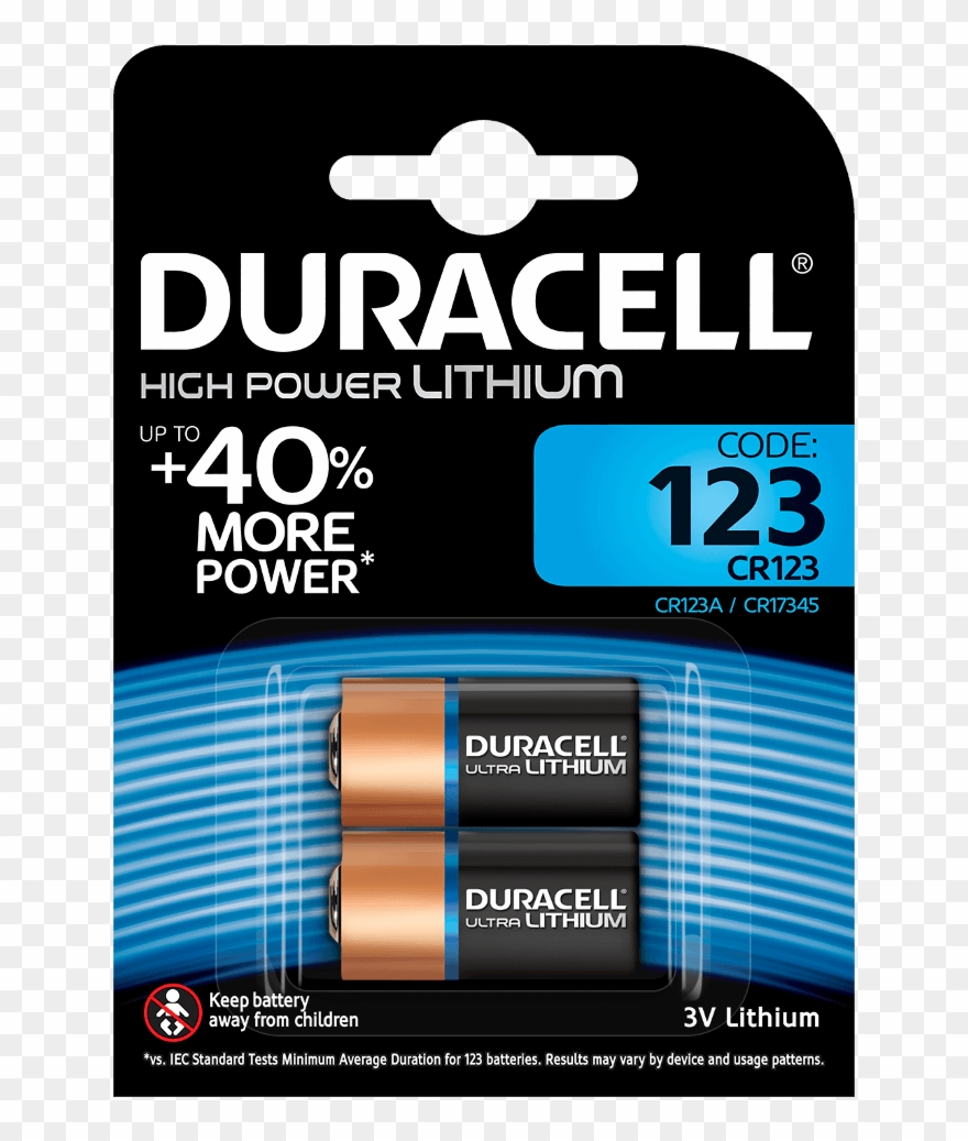Duracell High Power Lithium 123 Batteries 3v - General Supply Clipart