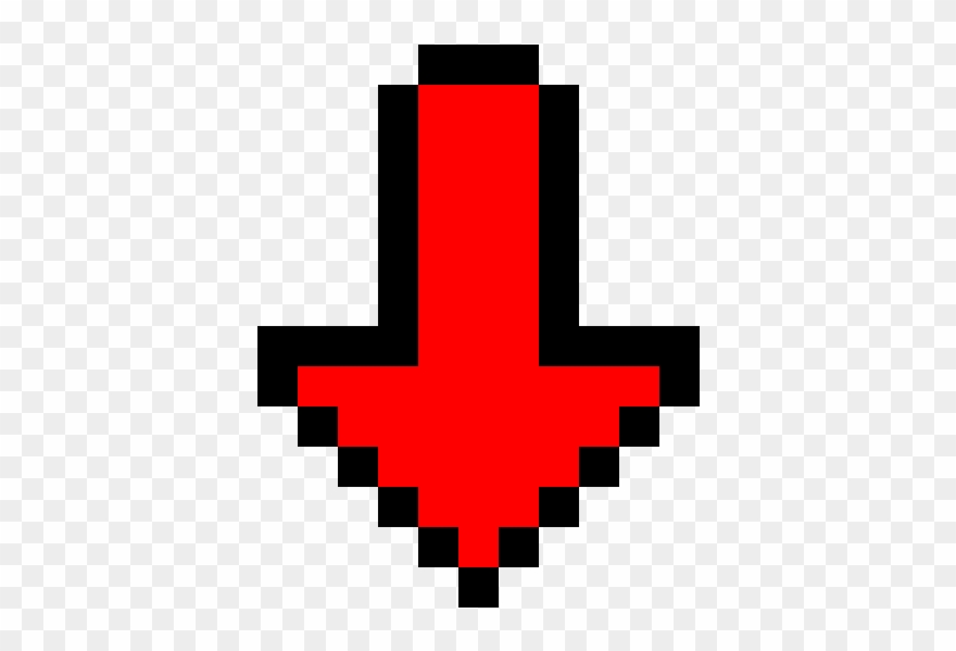 Red Arrow Pointing Down - Heart Break Clipart