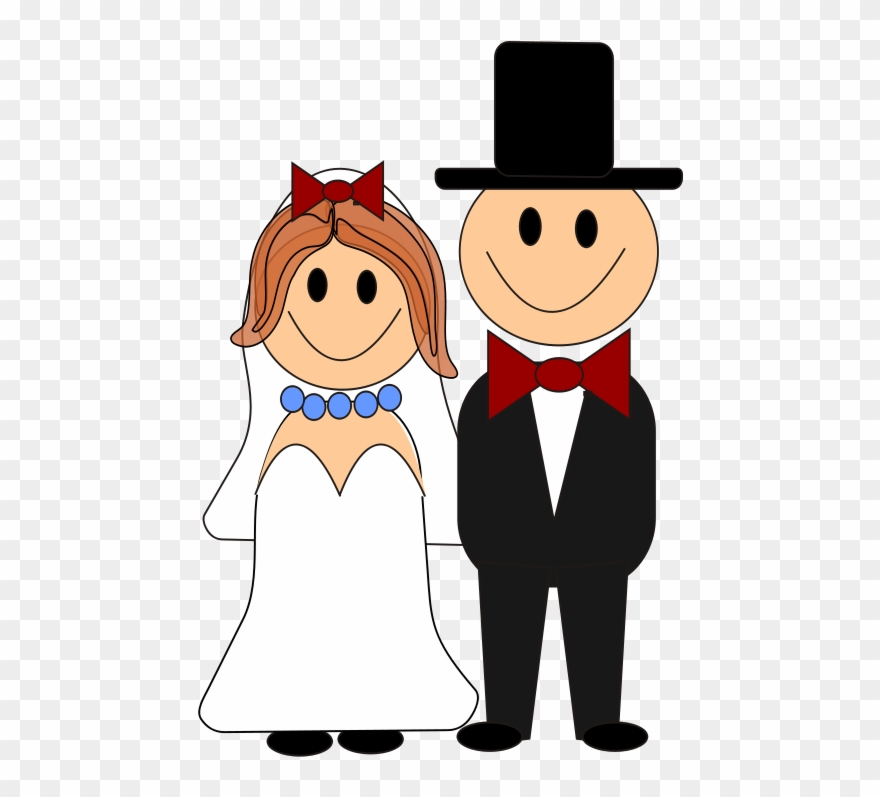 Bride And Many Interesting Cliparts This Cute - Cartoon - Png Download