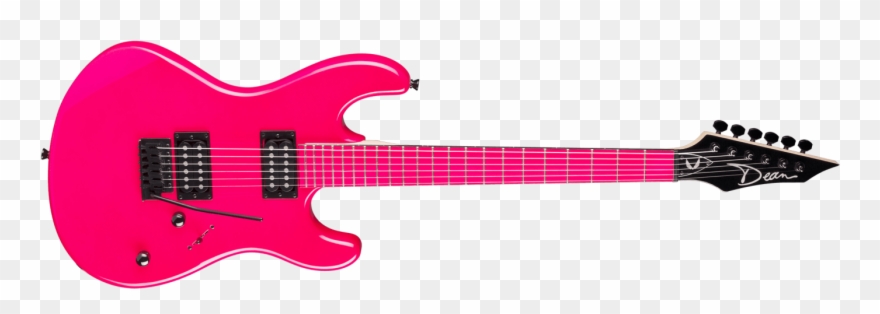 Dean Czone Flp Series Florescent Pink 80s Style Double - Yamaha Bb 734a Bass Clipart