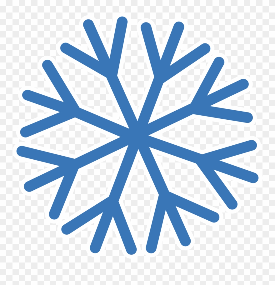 Snowflake With Transparent Background - Simple Snowflake Transparent Background Clipart
