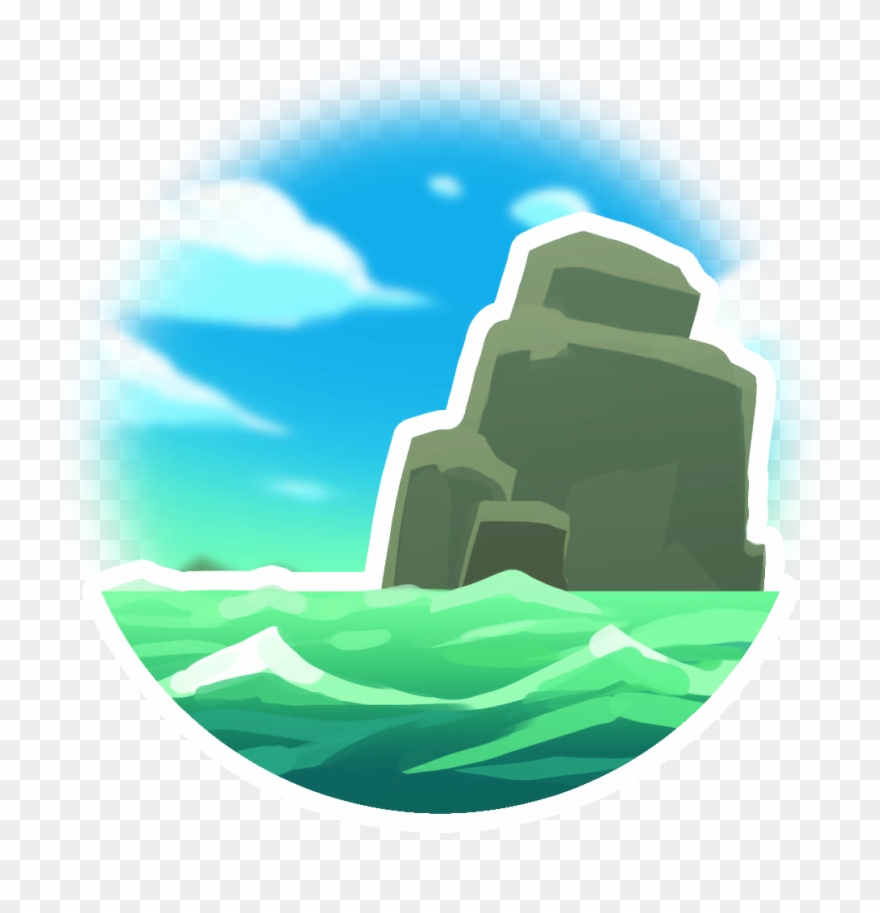 Glitch Clipart Sea Rock - Illustration - Png Download