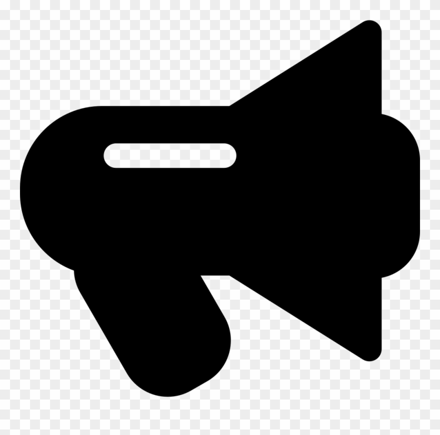 Black Megaphone Comments - Loudspeaker Clipart