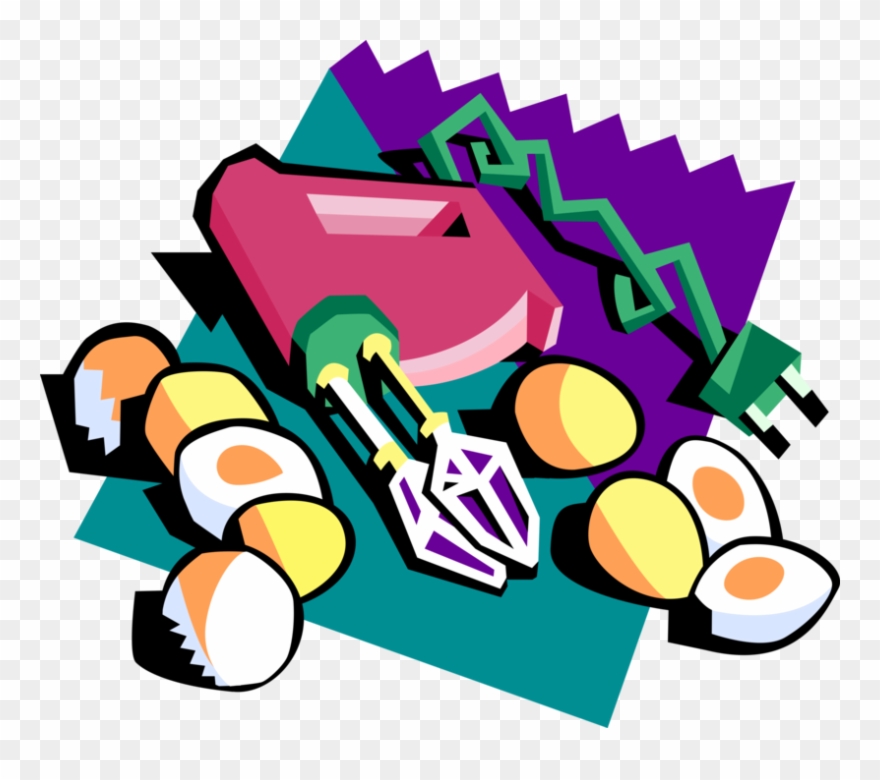 Vector Illustration Of Electric Hand Mixer Egg Beater Clipart