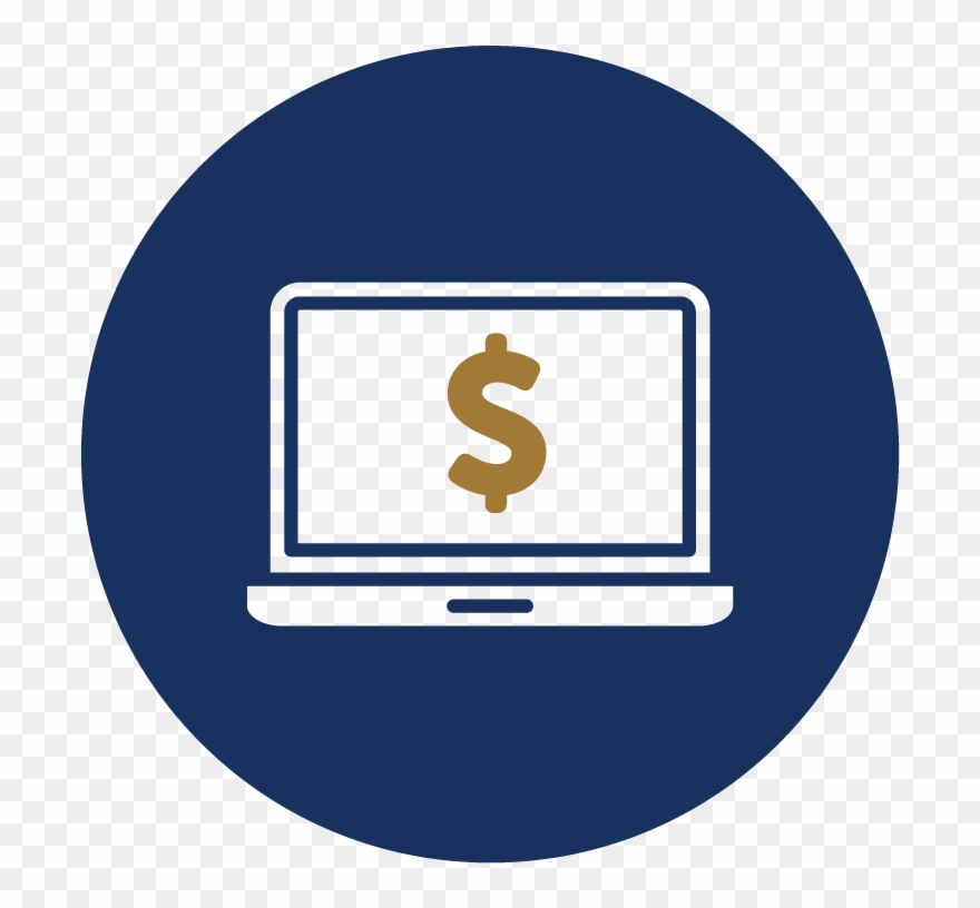 Online Banking Clipart Computer - Navy Blue Youtube Icon - Png Download