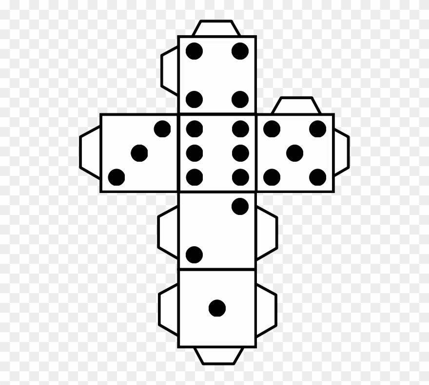 Printable Die Dice By Snifty - Net Of A Dice Clipart