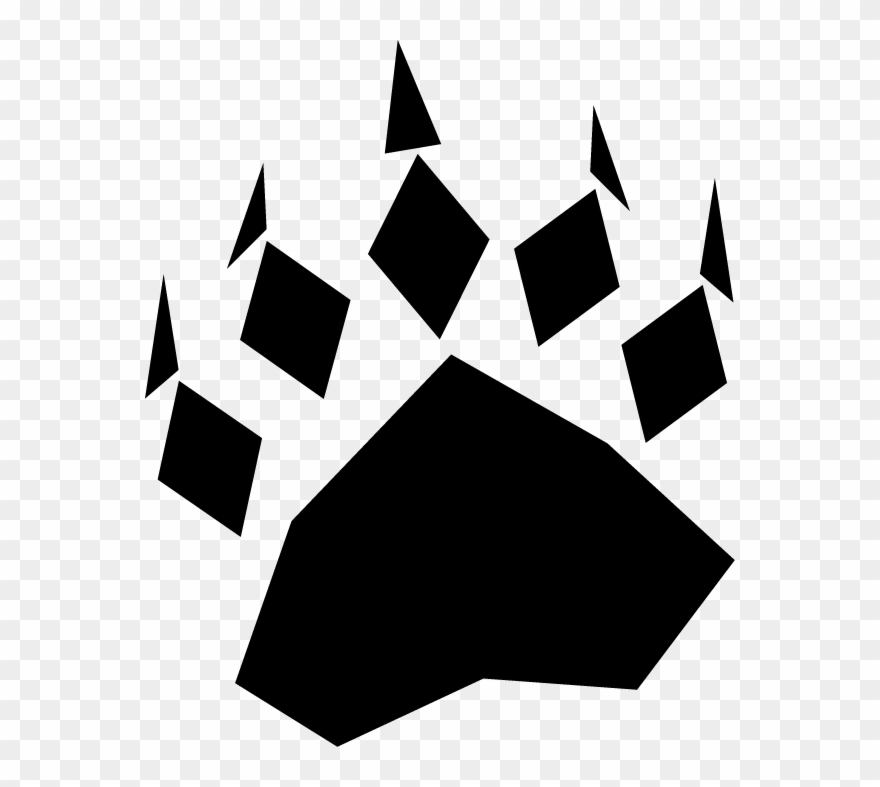 Oso Bear Paw Logo Clipart