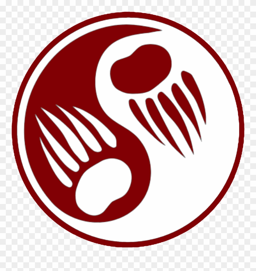 Clipart Of Yang And Bear Claw - Circle - Png Download