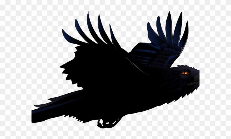 Crow Clipart Halloween - Raven Vector - Png Download
