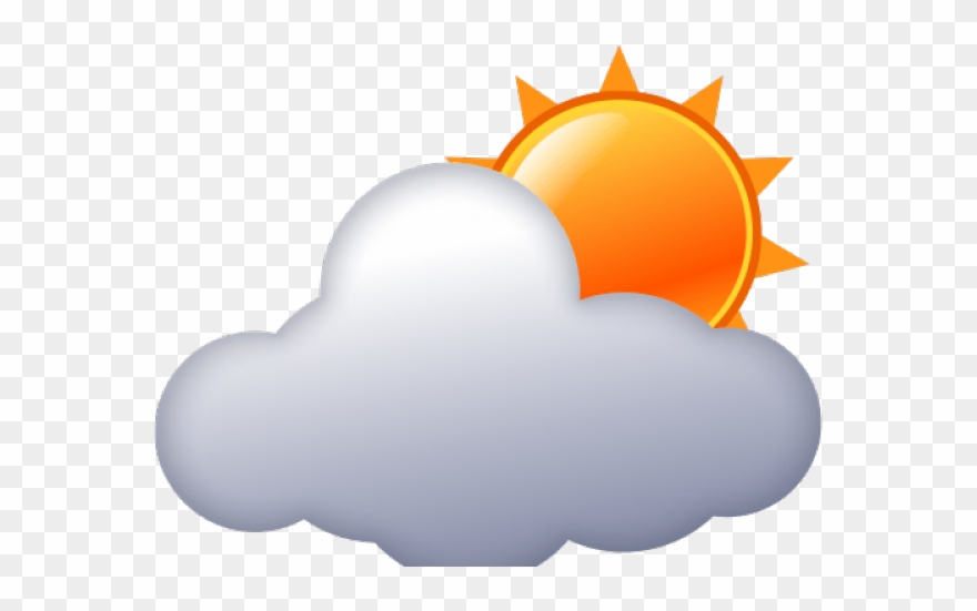 Clouds Clipart Sunshine - Sun Behind Clouds Clipart - Png Download