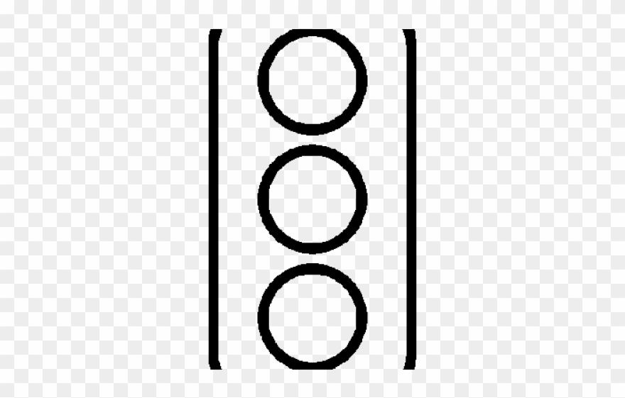 Traffic Light Clipart Black And White - Circle - Png Download