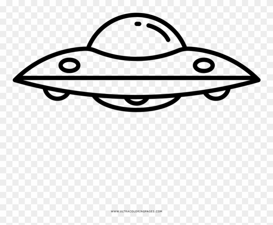 Ufo Coloring Page - Unidentified Flying Object Clipart