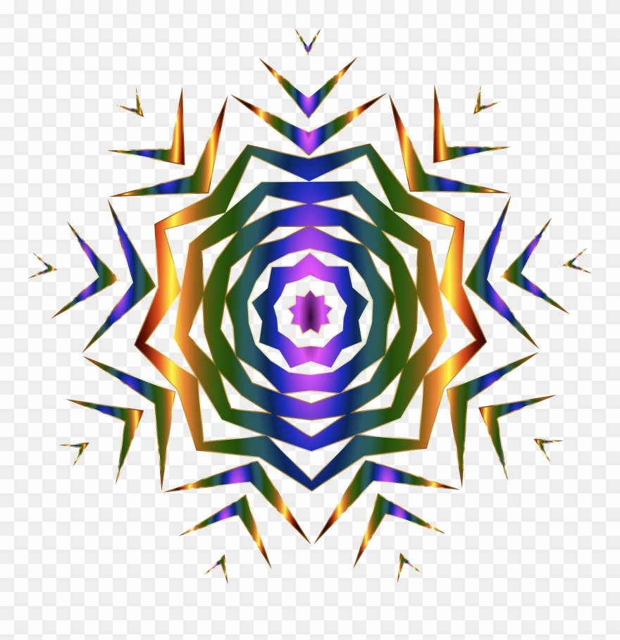 This Free Icons Png Design Of Prismatic Snowflake 2 Clipart