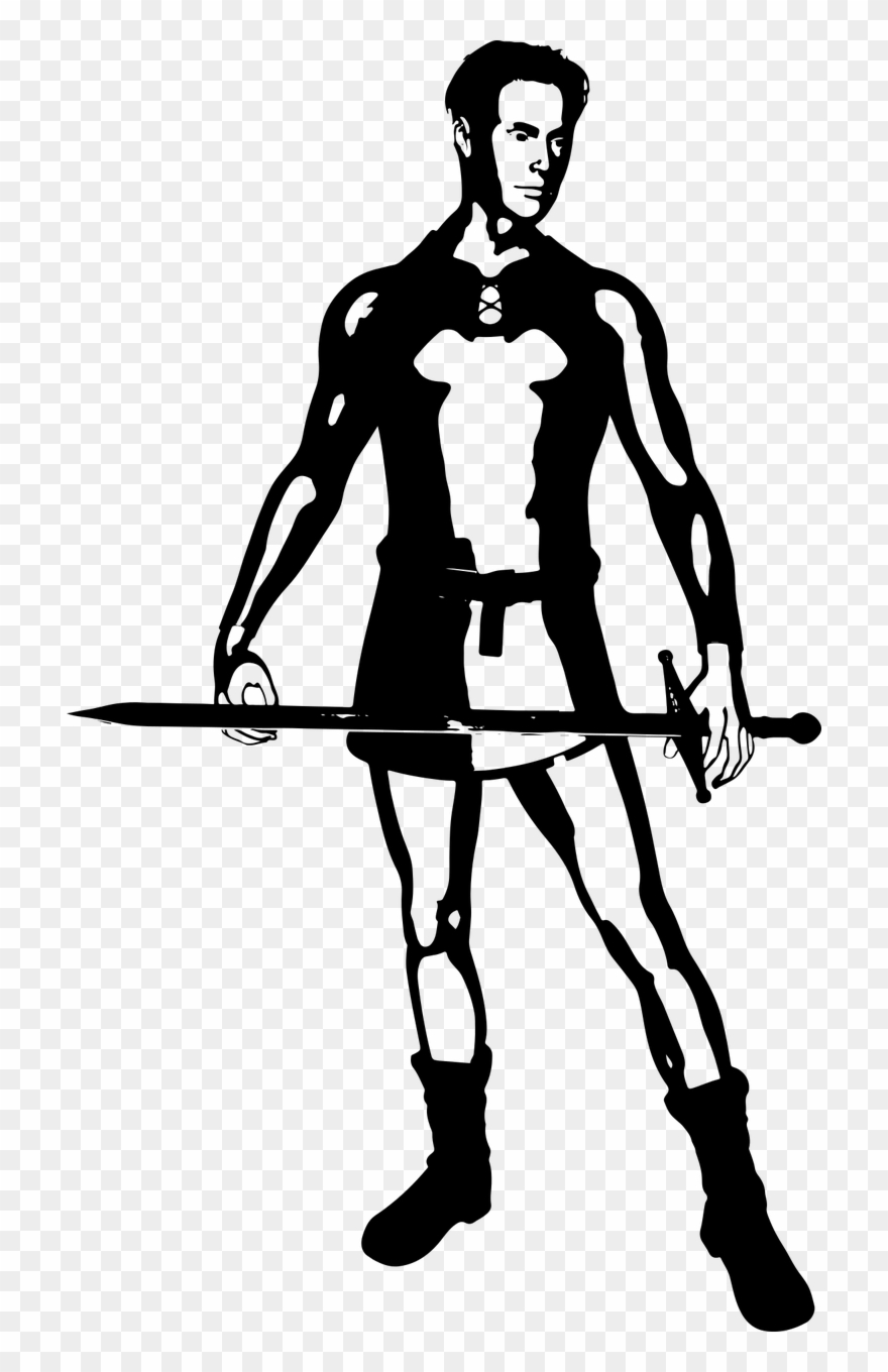 Download Png - Silhueta Grifo Preto E Branco Clipart