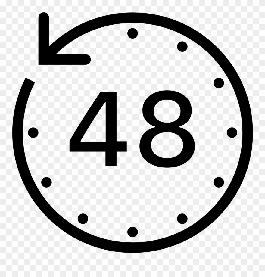 Clipart Clock Deadline - 48 Hours Icon - Png Download