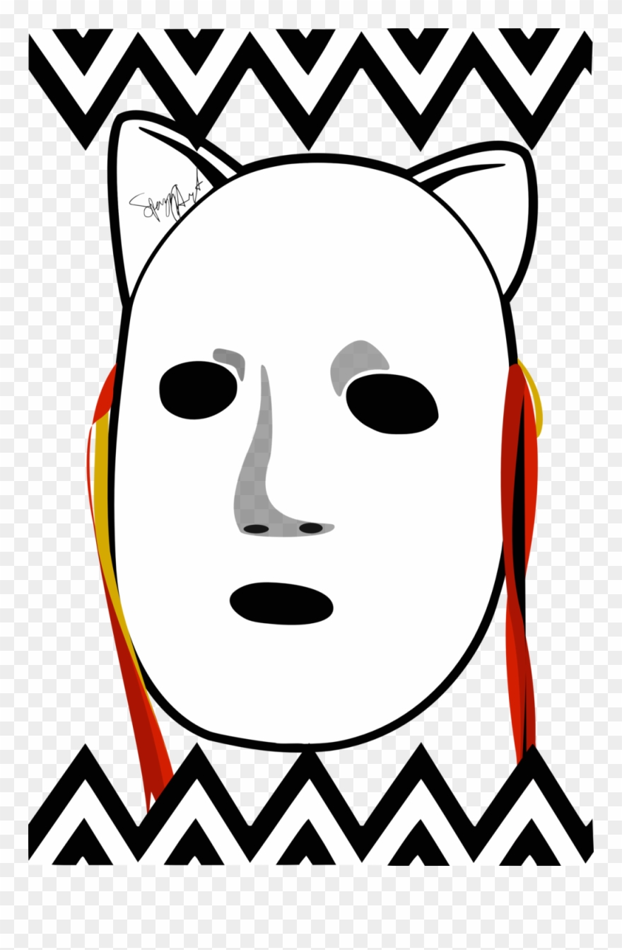 Audrey Mask Tp White Clipart