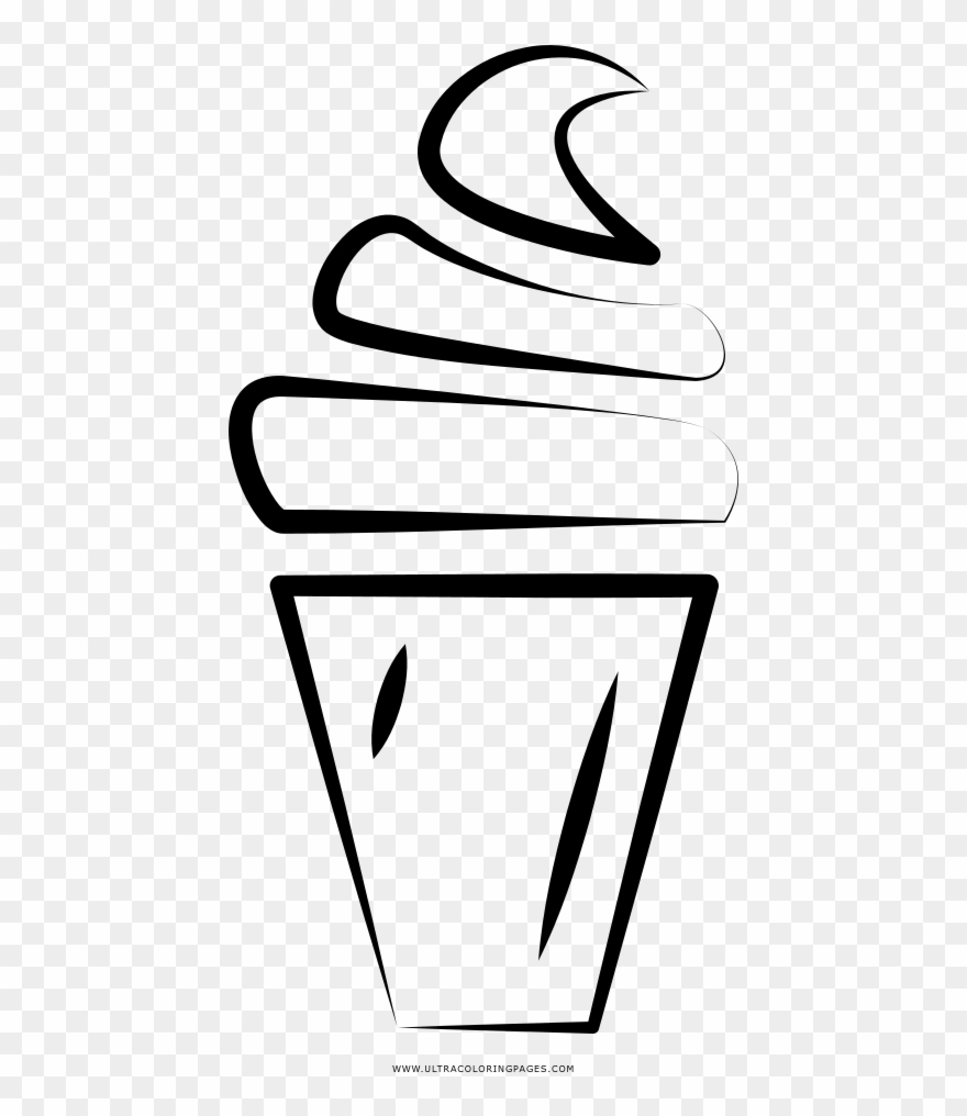 Ice Cream Cone Coloring Page Clipart